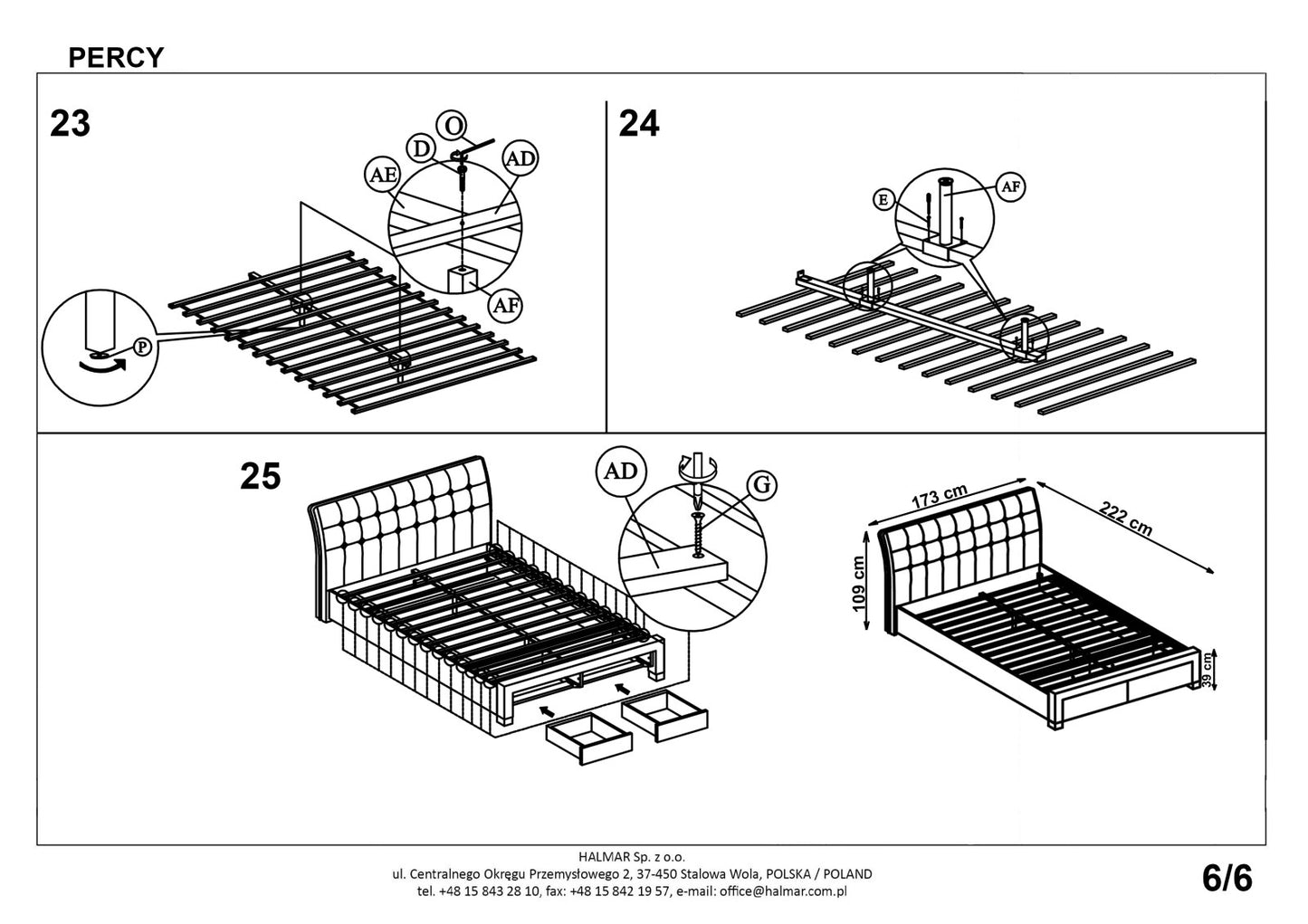 Double Bed East Auckland | size: Length: 220cm, Width: 173cm, Height: 109cm | color: Gray | image: 8 | variant: 1006690