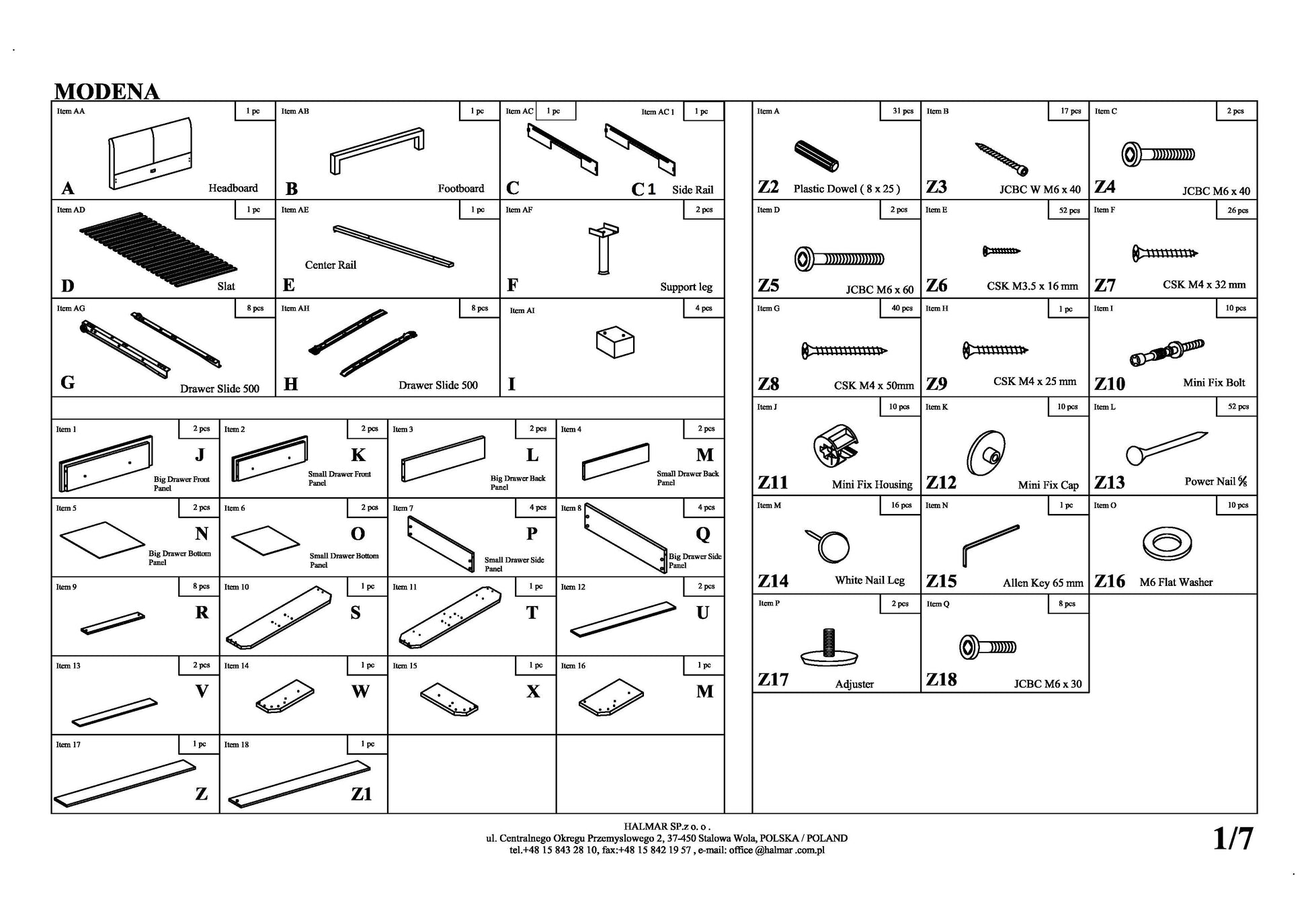 Double Bed East Gloucester | size: Length: 220cm, Width: 184cm, Height: 106cm | color: Gray | image: 4 | variant: 1007134