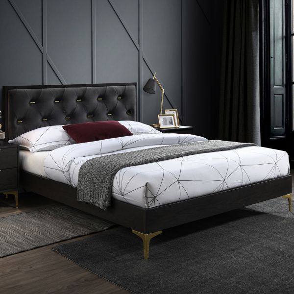 Double Bed East Matlock | size: Length: 208cm, Width: 164.5cm, Height: 100cm | color: Gray | image: 1 | variant: 1005810