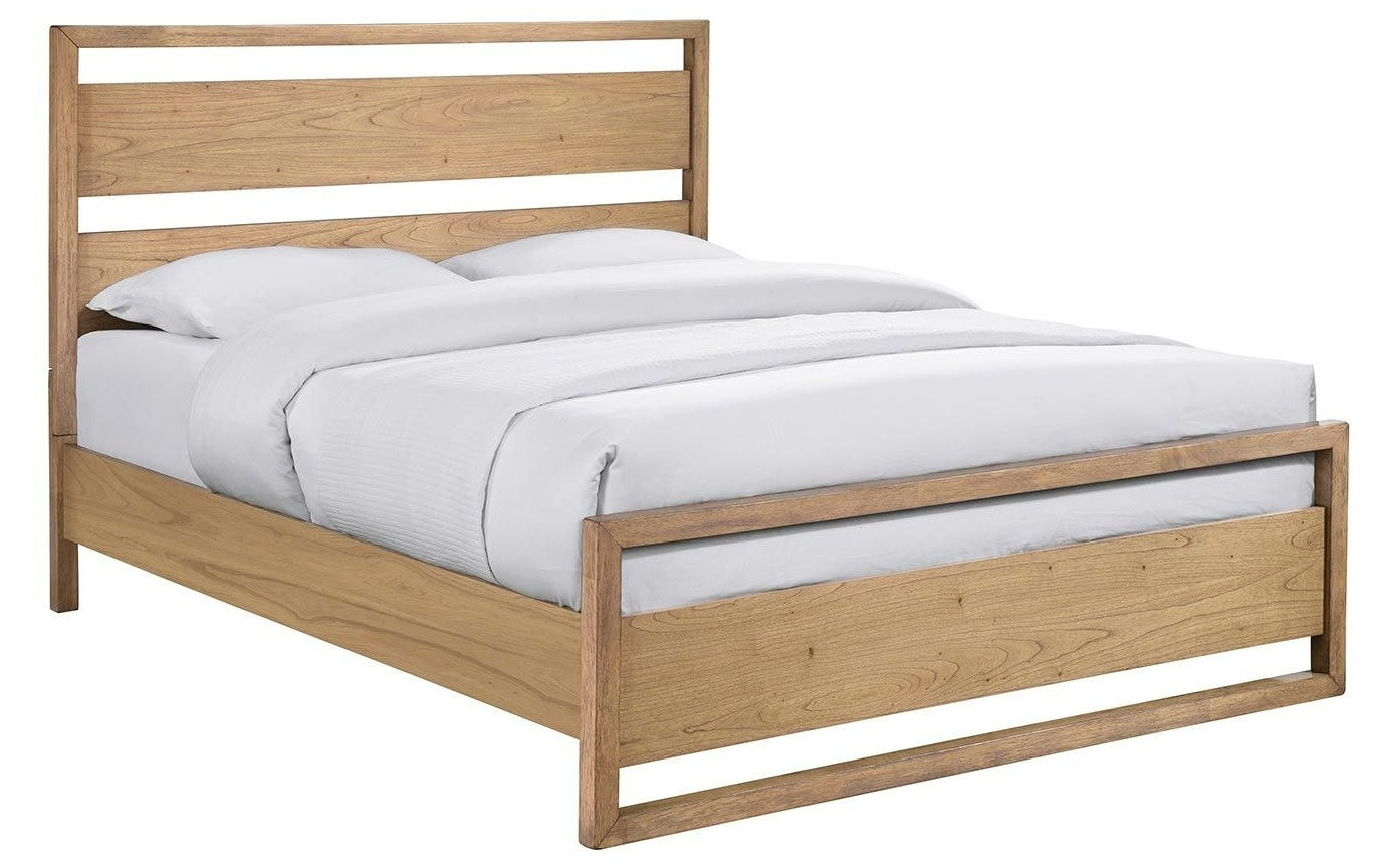 Double Bed East San Sebastian | size: Length: 209.5cm, Width: 166cm, Height: 120.5cm | color: Oak | image: 0 | variant: 1006550