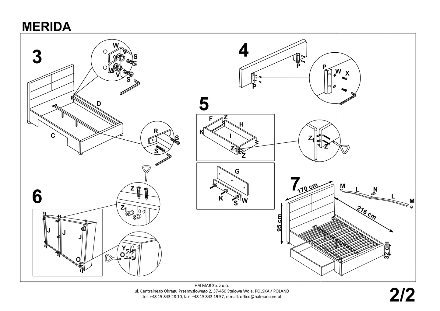 Double Bed Liverpool | size: Length: 216cm, Width: 170cm, Height: 95cm | color: Beige | image: 3 | variant: 1003372