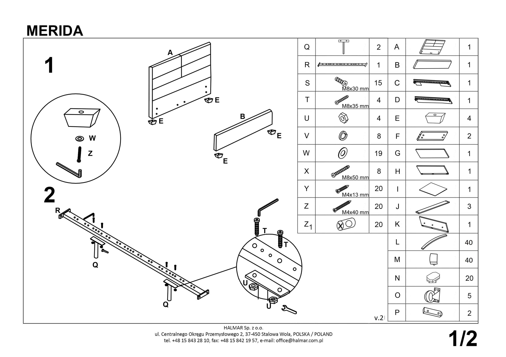 Double Bed Liverpool | size: Length: 216cm, Width: 170cm, Height: 95cm | color: Gray | image: 2 | variant: 1003373