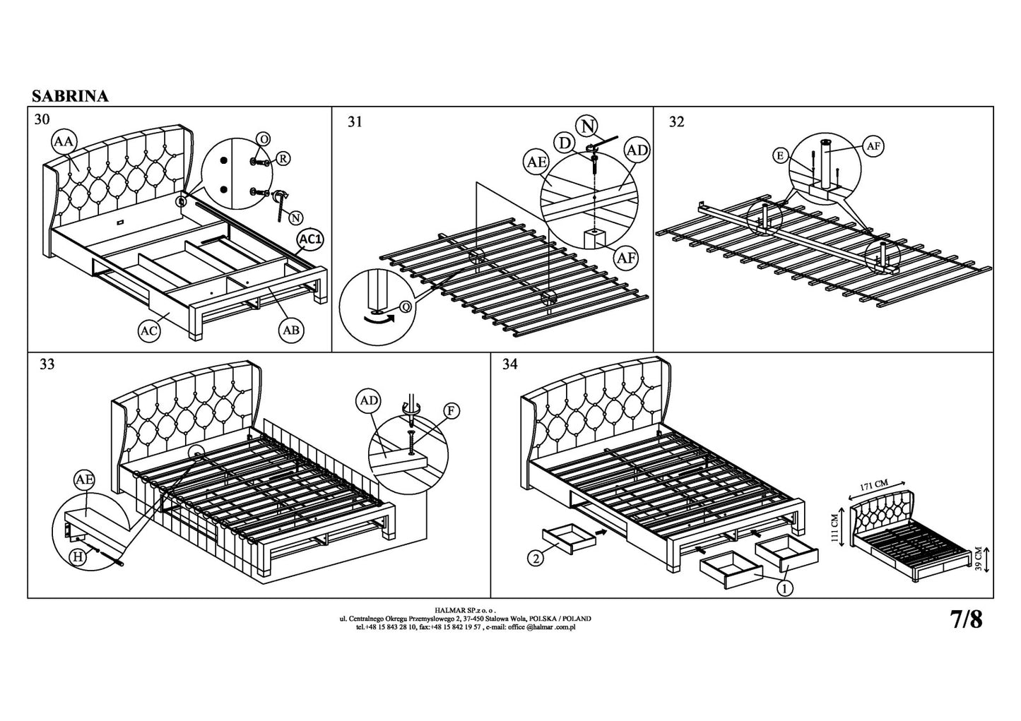 Double Bed Manila | size: Length: 218cm, Width: 171cm, Height: 111cm | color: Gray | image: 10 | variant: 1003389