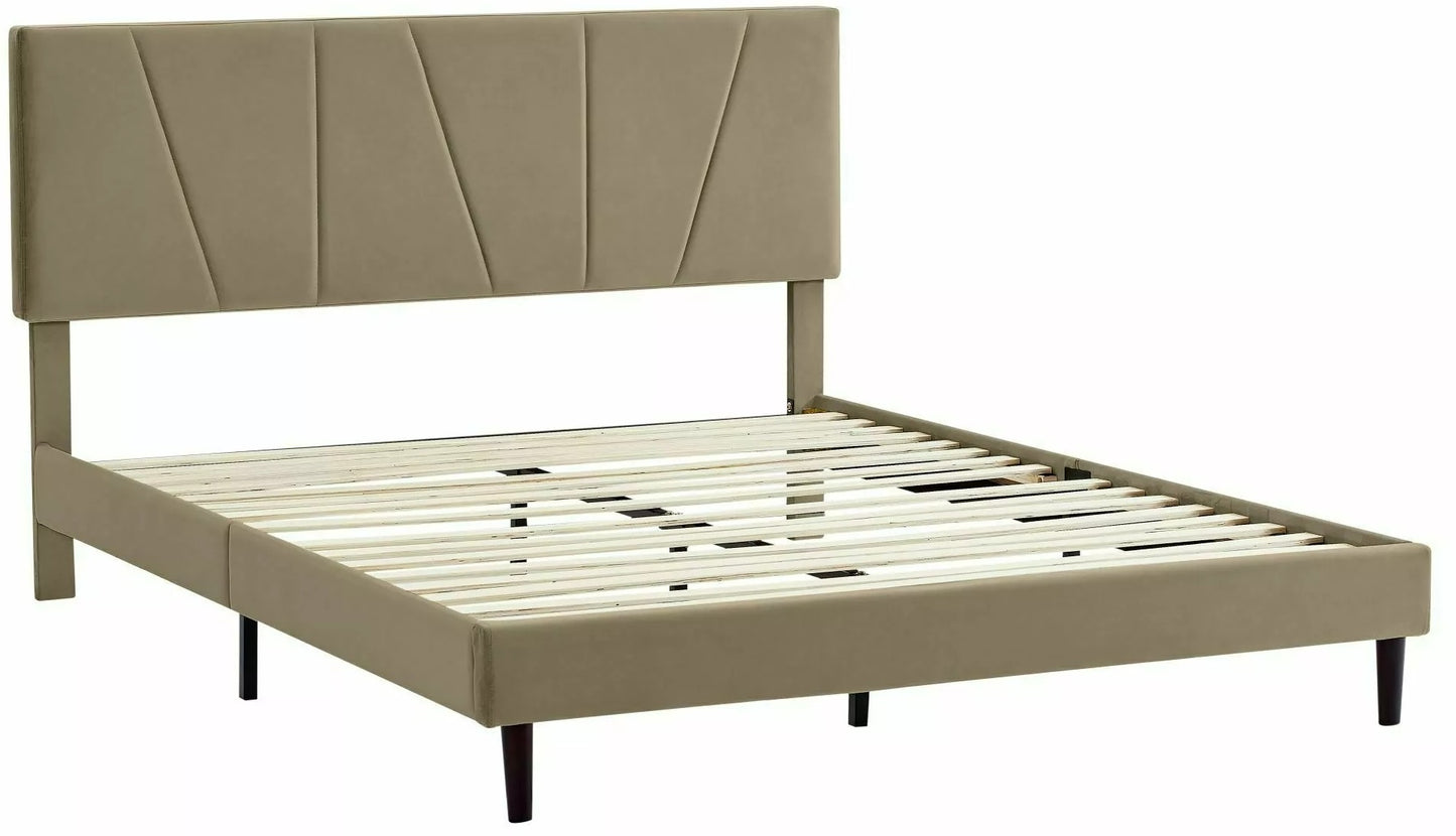 Double Bed Savana 2 | size: Length: 214cm, Width: 171cm, Height: 102cm | color: Beige | image: 0 | variant: 1010173