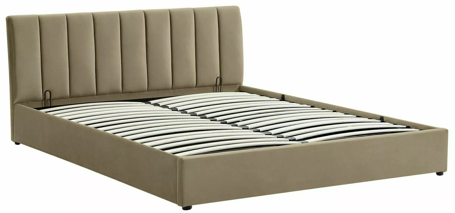 Double Bed St Neots | size: Length: 215cm, Width: 167cm, Height: 79cm | color: Beige | image: 0 | variant: 1008079