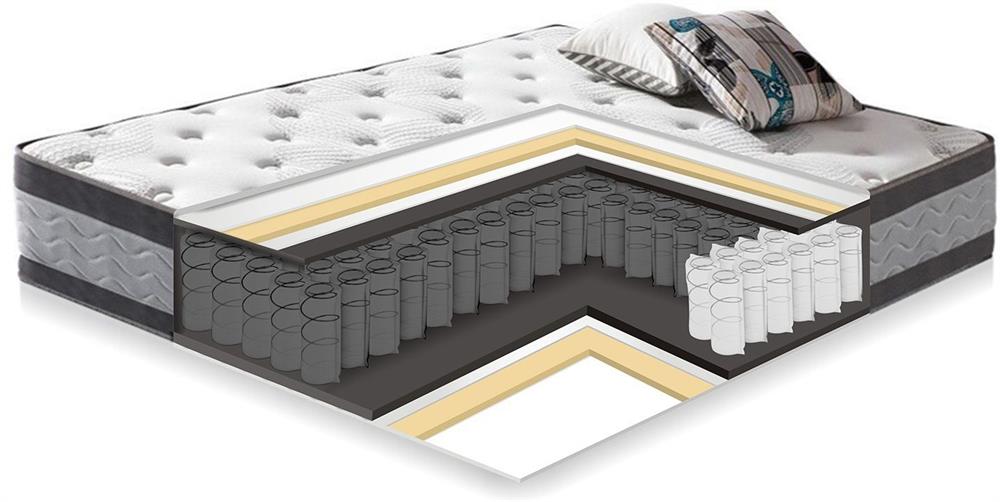 Double Bed Stockholm | size: Length: 218cm, Width: 175cm, Height: 114cm | color: Gray | image: 3 | variant: 1001765