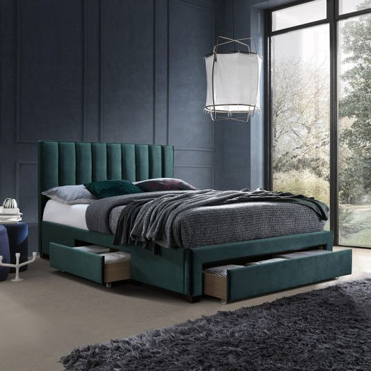 Double Bed Tenby | size: Length: 215cm, Width: 165cm, Height: 111cm | color: Green | image: 1 | variant: 1001741