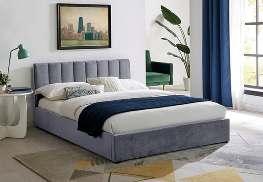 Double Bed West Aquila | size: Length: 215cm, Width: 147cm, Height: 79cm | color: Gray | image: 1 | variant: 1007887