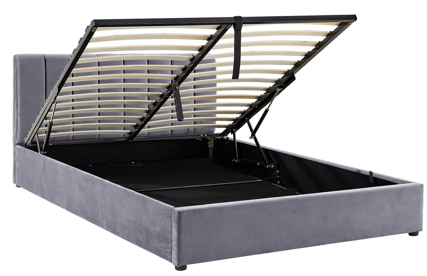 Double Bed West Aquila | size: Length: 215cm, Width: 167cm, Height: 79cm | color: Gray | image: 2 | variant: 1007888