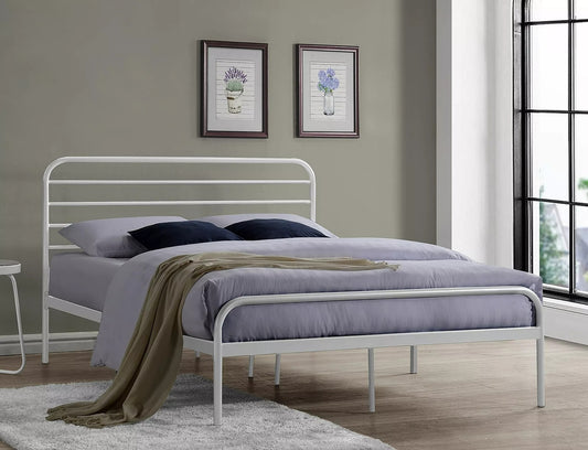 Double Bed Whitley Bay | size: Length: 206cm, Width: 142cm, Height: 102cm | color: White | image: 0 | variant: 1004569