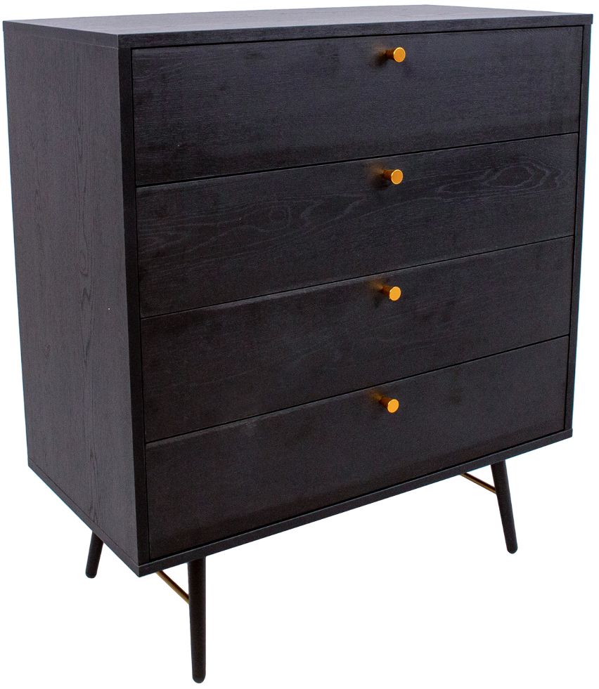 Dresser East Lampeter | size: Width: 80cm, Height: 90cm, Depth: 40cm | color: Black | image: 1 | variant: 1005500