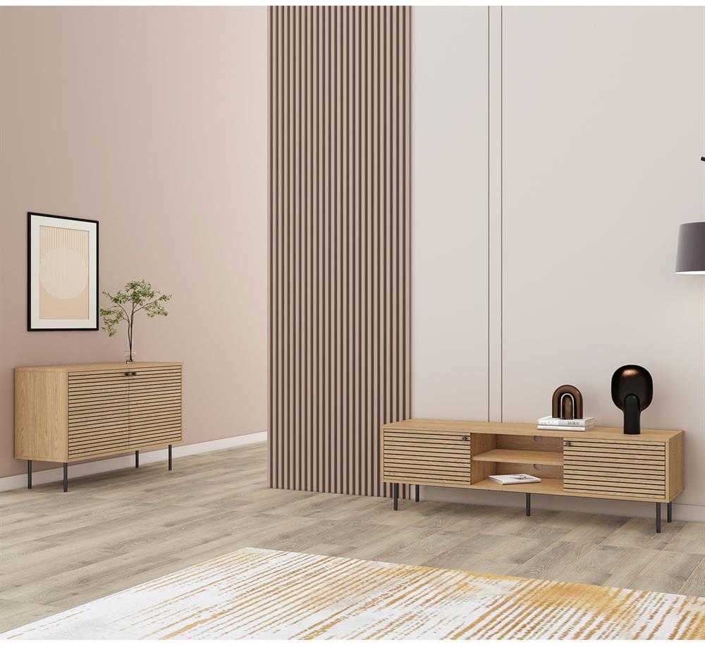 Dresser East Le Havre | size: Length: 40cm, Width: 110cm, Height: 74cm | color: Oak | image: 9 | variant: 1006352