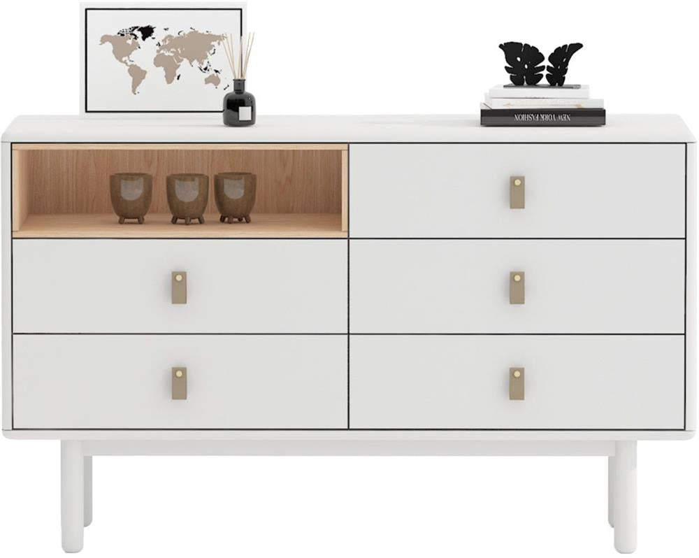 Dresser Leicester | size: Length: 40cm, Width: 140cm, Height: 75cm | color: White | image: 2 | variant: 1006330