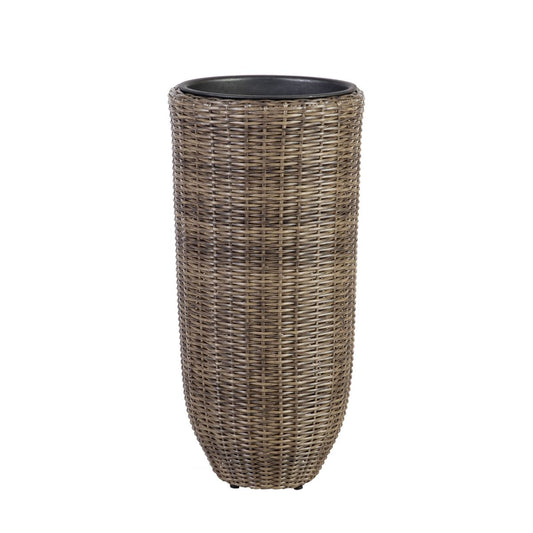 Flower Pot Didcot | size: Length: 37cm, Width: 37cm, Height: 77cm | color: Brown | image: 1 | variant: 1005289