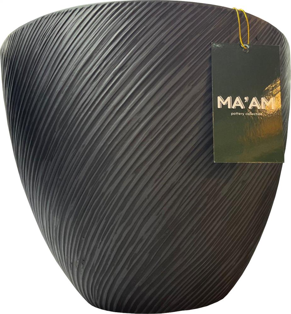 Flower Pot East Larnaca | size: Length: 30cm, Width: 30cm, Height: 24.5cm | color: Gray | image: 1 | variant: 1006110