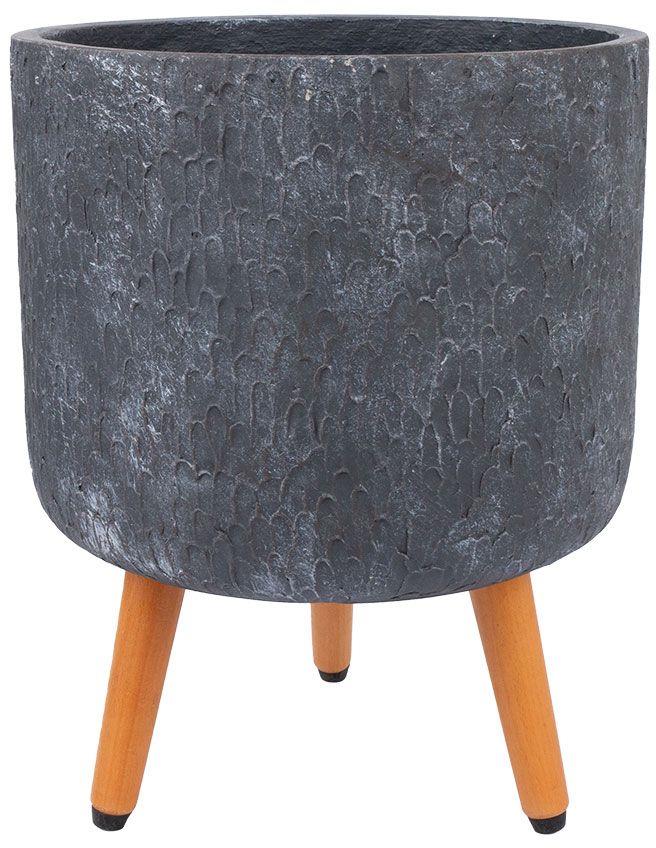 Flower Pot East Melrose | size: Length: 32cm, Width: 32cm, Height: 26cm, Diameter: 32cm | color: Gray | image: 1 | variant: 1006393