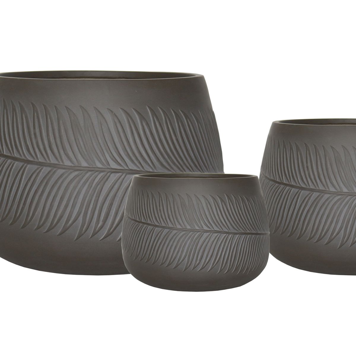 Flower Pot East Upton | size: Length: 24cm, Width: 24cm, Height: 16cm, Diameter: 24cm | color: Brown | image: 2 | variant: 1005449