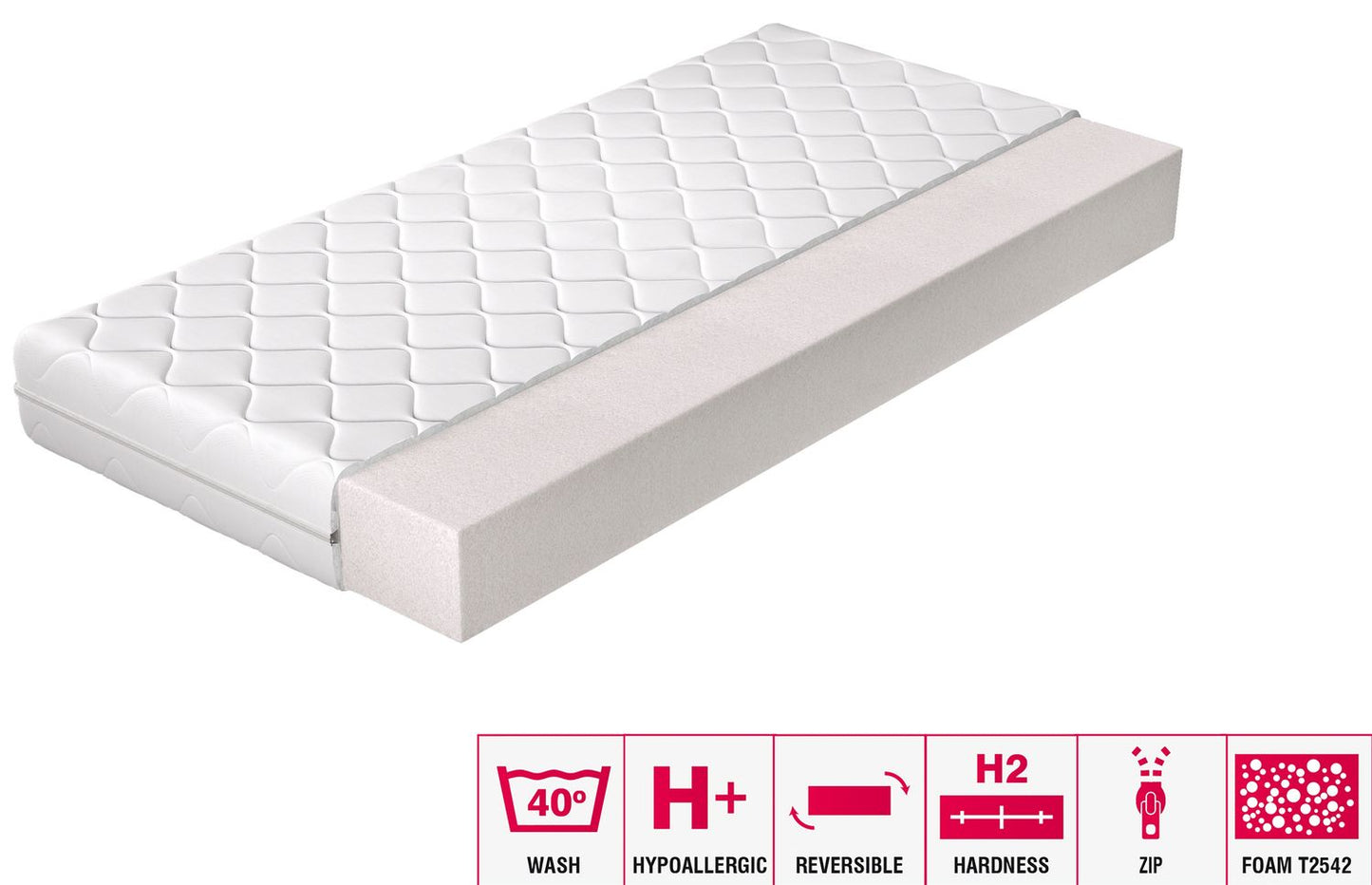 Foam Mattress Lino 15 | size: Length: 200cm, Width: 140cm | image: 2 | variant: 1013774