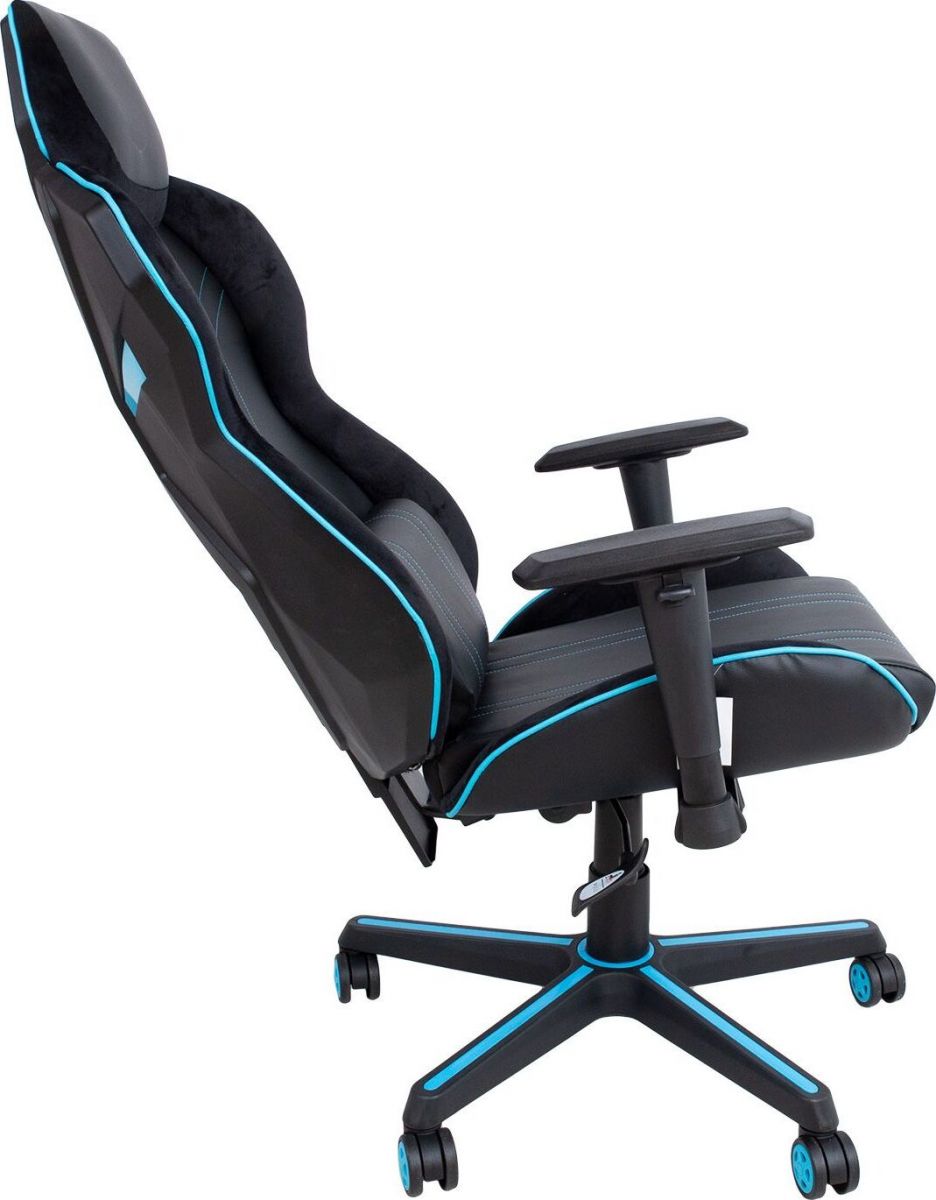 Gaming Chair East Kopavogur | size: Width: 67cm, Height: 132.5cm, Depth: 91.5cm | color: Black/Blue | image: 5 | variant: 1005921