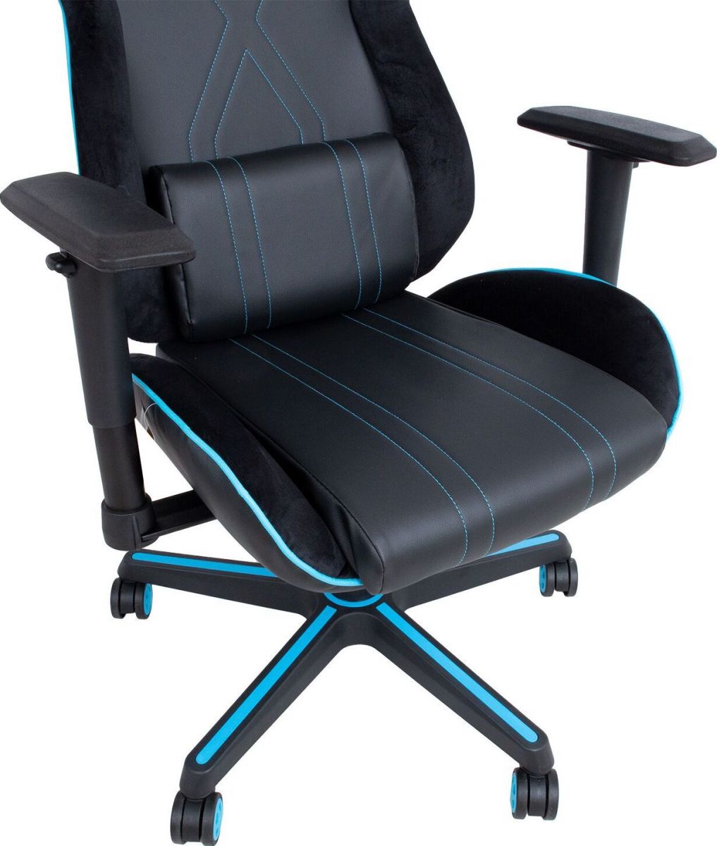 Gaming Chair East Kopavogur | size: Width: 67cm, Height: 132.5cm, Depth: 91.5cm | color: Black/Blue | image: 7 | variant: 1005921
