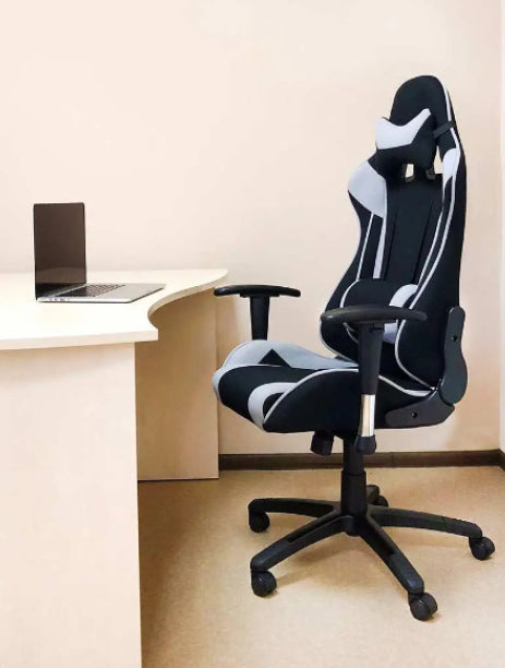 Gaming Chair Eastleigh | size: Width: 70cm, Height: 127-135cm, Depth: 49cm | color: Black/Grey | image: 3 | variant: 1004221