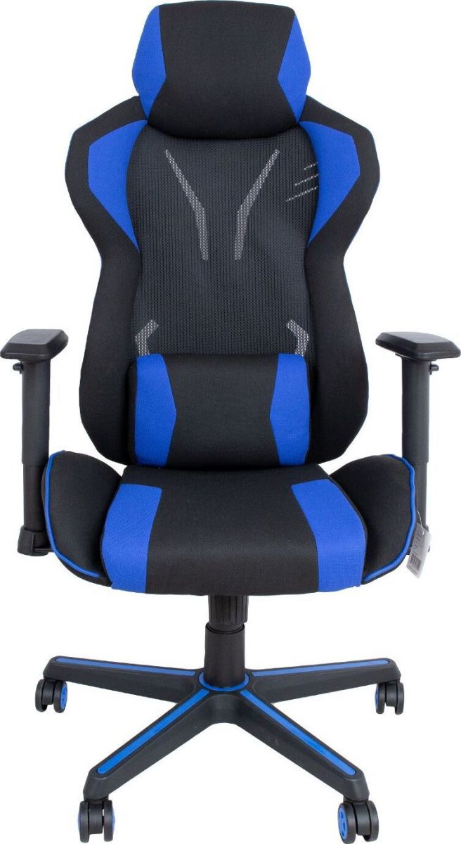 Gaming Chair Narberth | size: Width: 67cm, Height: 132.5cm, Depth: 91.5cm | color: Black/Blue | image: 2 | variant: 1001283