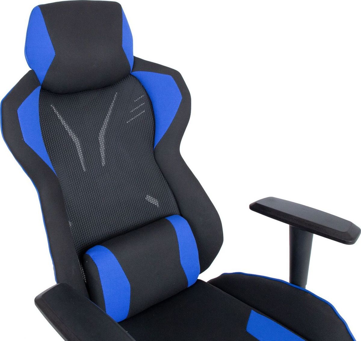 Gaming Chair Narberth | size: Width: 67cm, Height: 132.5cm, Depth: 91.5cm | color: Black/Blue | image: 6 | variant: 1001283
