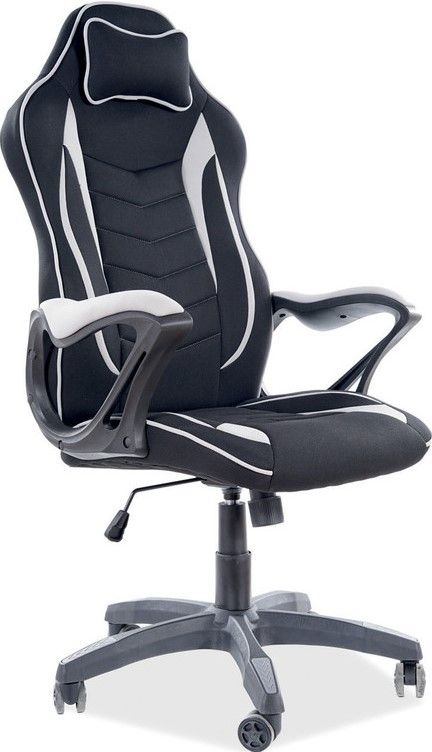 Gaming Chair West Parma | size: Width: 66cm, Height: 130cm, Depth: 48cm | color: White/Black | image: 1 | variant: 1007782