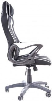 Gaming Chair West Parma | size: Width: 66cm, Height: 130cm, Depth: 48cm | color: White/Black | image: 2 | variant: 1007782