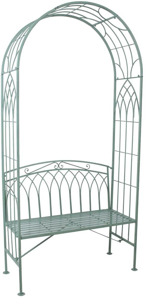 Garden Bench East Salisbury | size: Length: 48cm, Width: 103cm, Height: 211cm | color: Green | image: 1 | variant: 1006251