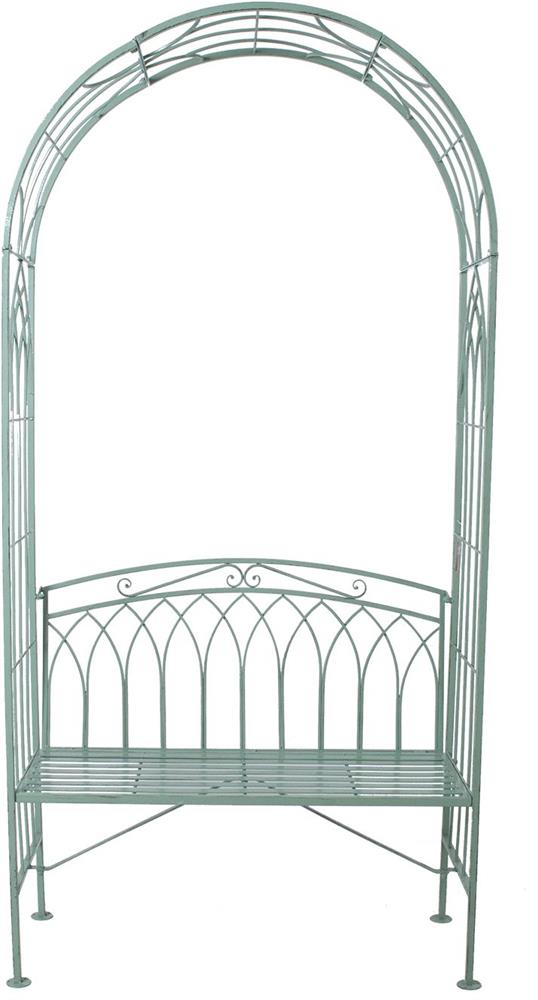 Garden Bench East Salisbury | size: Length: 48cm, Width: 103cm, Height: 211cm | color: Green | image: 2 | variant: 1006251