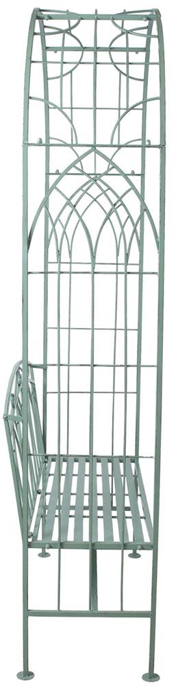 Garden Bench East Salisbury | size: Length: 48cm, Width: 103cm, Height: 211cm | color: Green | image: 3 | variant: 1006251