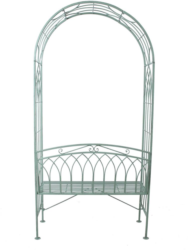 Garden Bench East Salisbury | size: Length: 48cm, Width: 103cm, Height: 211cm | color: Green | image: 4 | variant: 1006251