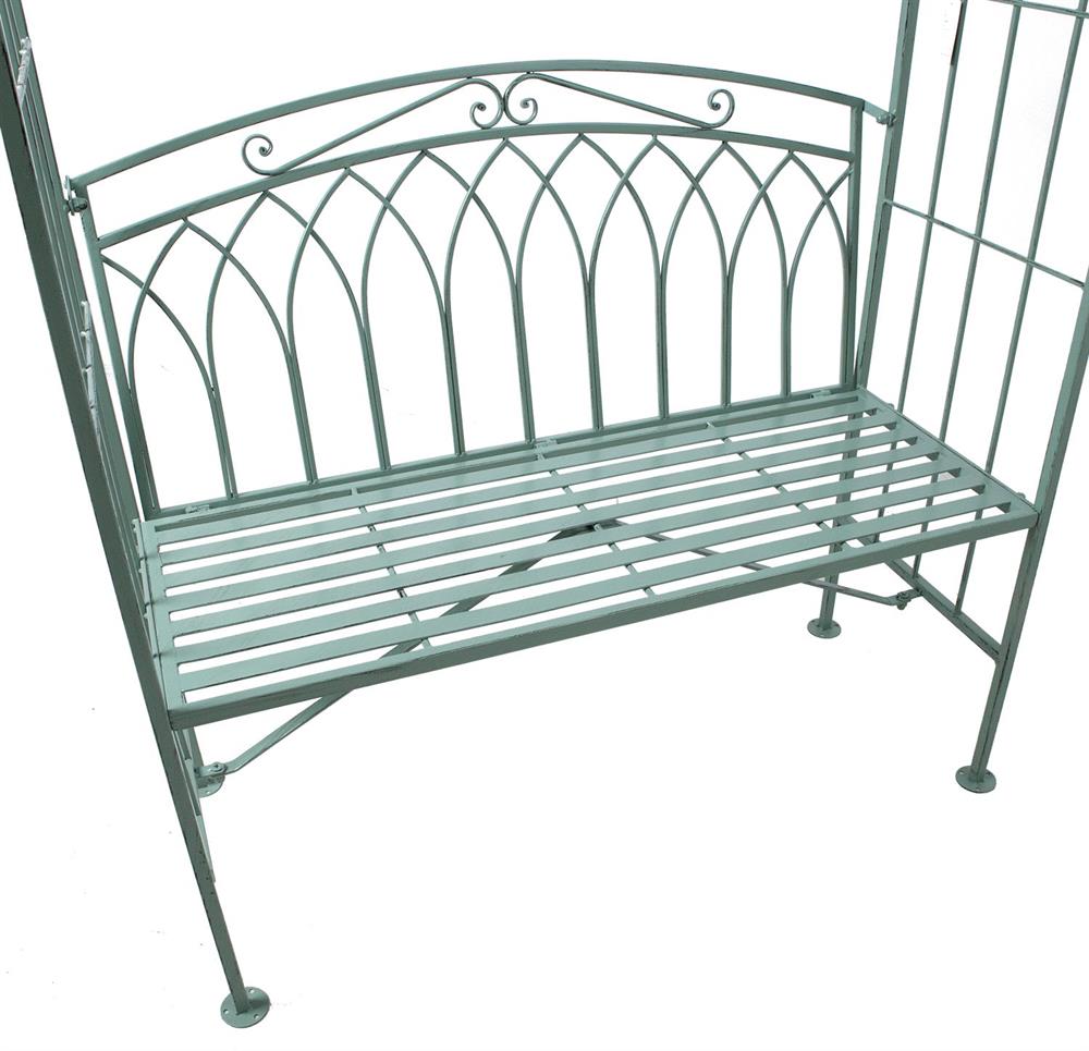 Garden Bench East Salisbury | size: Length: 48cm, Width: 103cm, Height: 211cm | color: Green | image: 5 | variant: 1006251