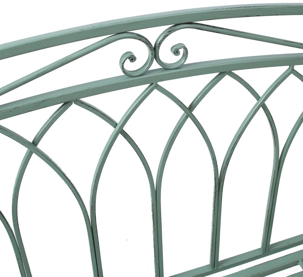 Garden Bench East Salisbury | size: Length: 48cm, Width: 103cm, Height: 211cm | color: Green | image: 6 | variant: 1006251