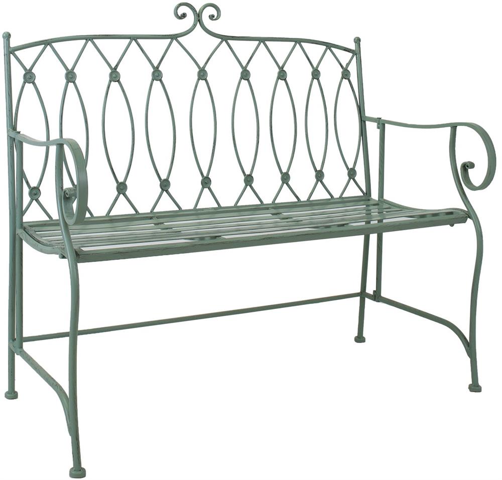 Garden Bench Mint 1 | size: Length: 55cm, Width: 104cm, Height: 95.5cm | color: Green | image: 1 | variant: 1017574