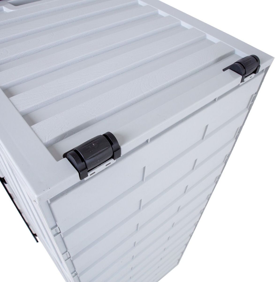 Garden Box East Prestatyn | size: Length: 112.8cm, Width: 49cm, Height: 53.5cm | color: White/Grey | image: 5 | variant: 1005559