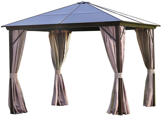 Garden Canopy Addlestone | size: Length: 300cm, Width: 300cm, Height: 267cm | color: Brown/Beige | image: 1 | variant: 1005886