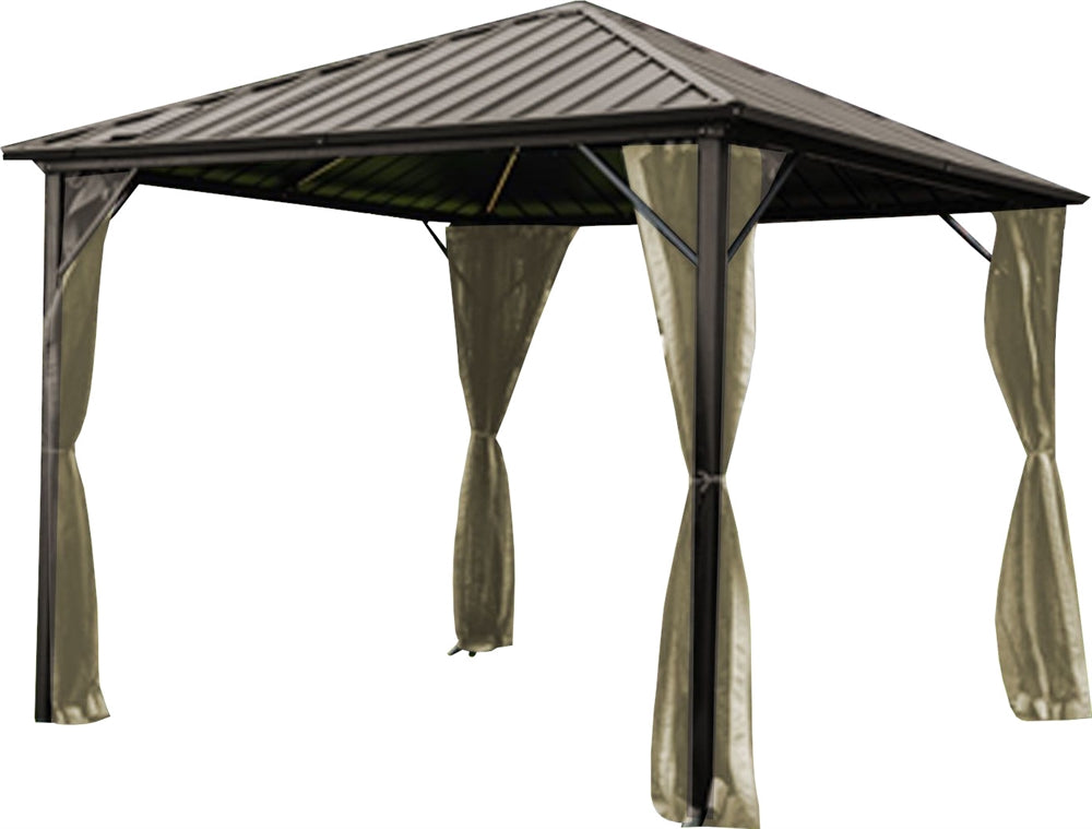 Garden Canopy Weybridge | size: Length: 300cm, Width: 300cm, Height: 263cm | color: Black | image: 1 | variant: 1000701