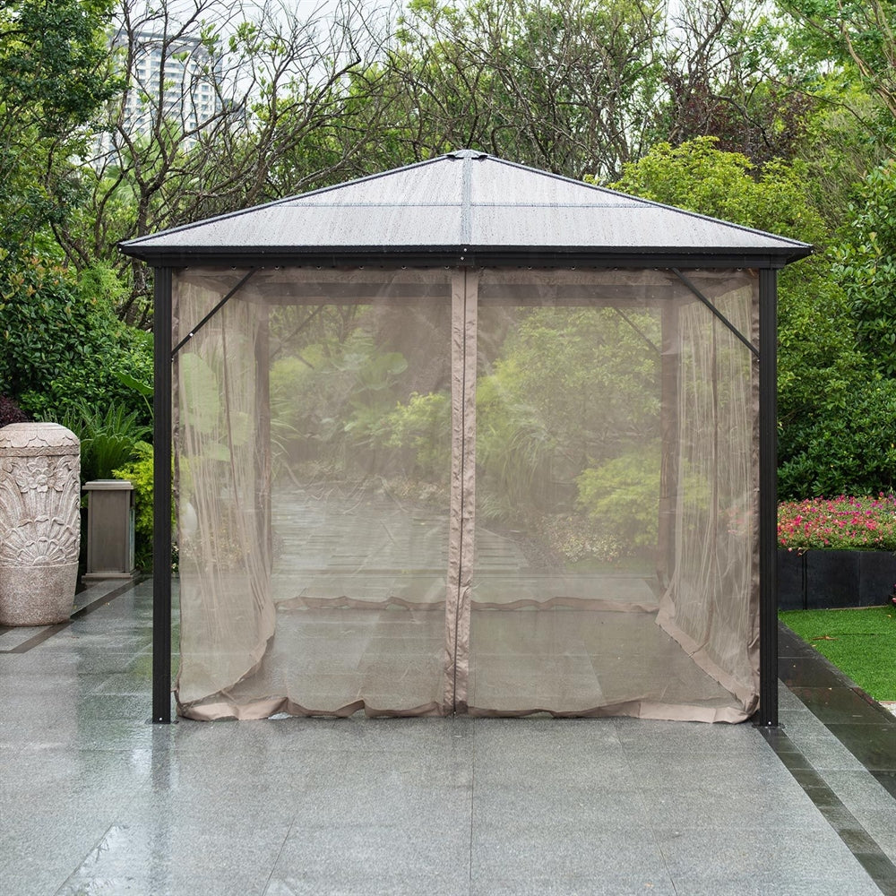 Garden Canopy Weybridge | size: Length: 300cm, Width: 400cm, Height: 263cm | color: Brown | image: 5 | variant: 1000703