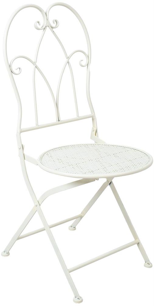 Garden Chair East Chisinau | size: Width: 41cm, Height: 93cm, Depth: 54cm | color: White | image: 1 | variant: 1006196