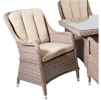 Garden Chair East Melrose | size: Width: 59cm, Height: 95cm, Depth: 73cm | color: Beige | image: 2 | variant: 1005724