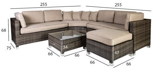Garden Furniture Set East Ballater | color: Brown | image: 4 | variant: 1004839