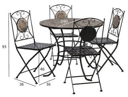 Garden Furniture Set East Cheltenham | color: Black | image: 4 | variant: 1004814