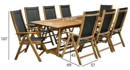 Garden Furniture Set East Llandudno | color: Brown | image: 4 | variant: 1004843