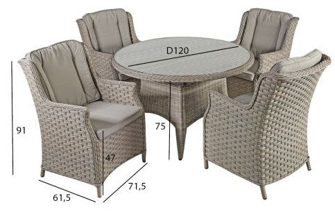 Garden Furniture Set East Stirling | color: Beige | image: 4 | variant: 1004835