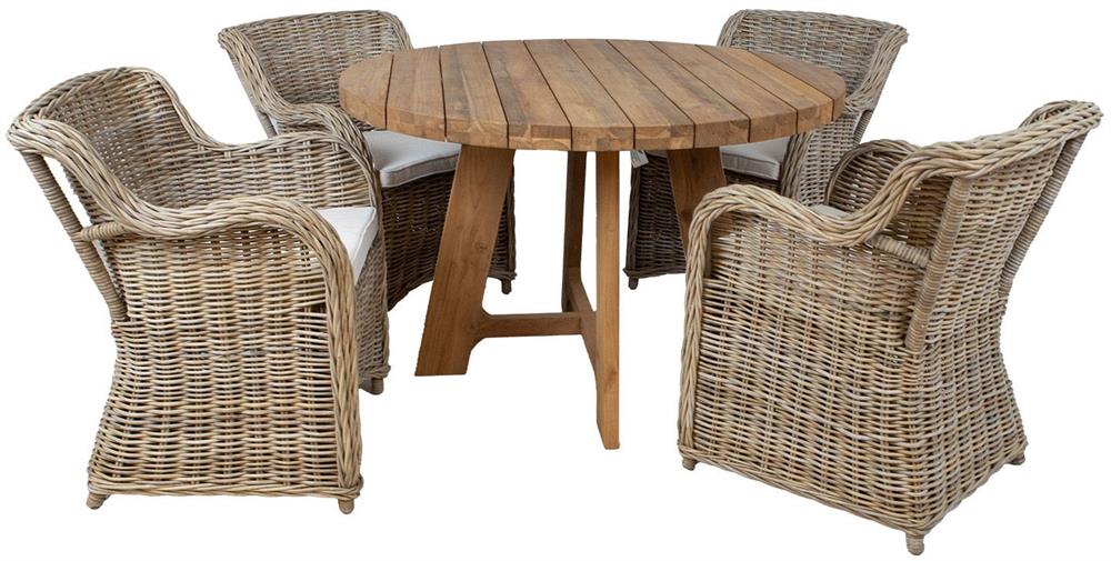 Garden Furniture Set Katalina 2 | color: Brown/Oak | image: 1 | variant: 1017554