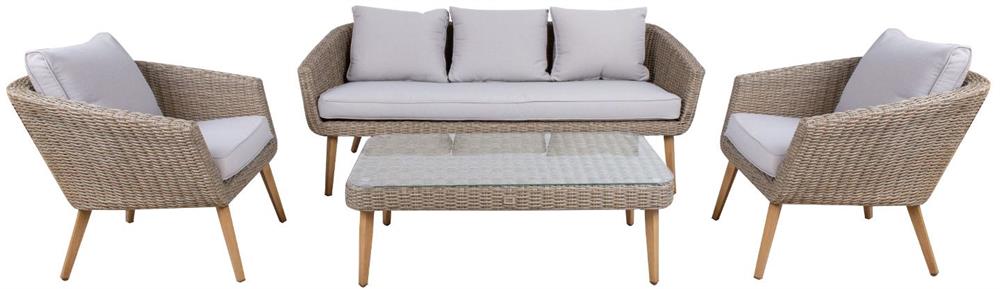 Garden Furniture Set Norway 1 | color: Brown/Grey | image: 1 | variant: 1016850