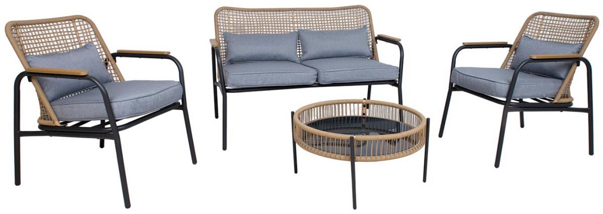 Garden Furniture Set Sarran | color: Brown/Grey | image: 1 | variant: 1012272