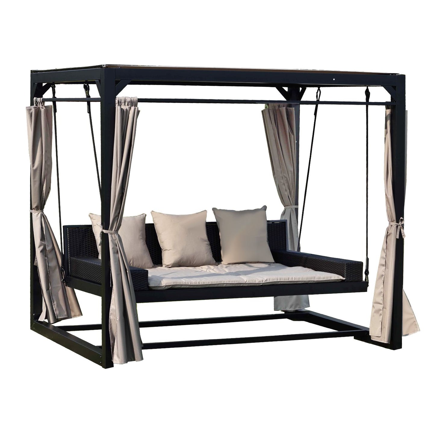 Garden Rocking Sofa Barcelona | color: Beige/Grey | image: 0 | variant: 1010592